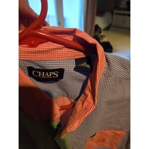 GOOFY MULTICOLOR CHAPS BRAND MENS LARGE DRESS SHIRT BUTTONED